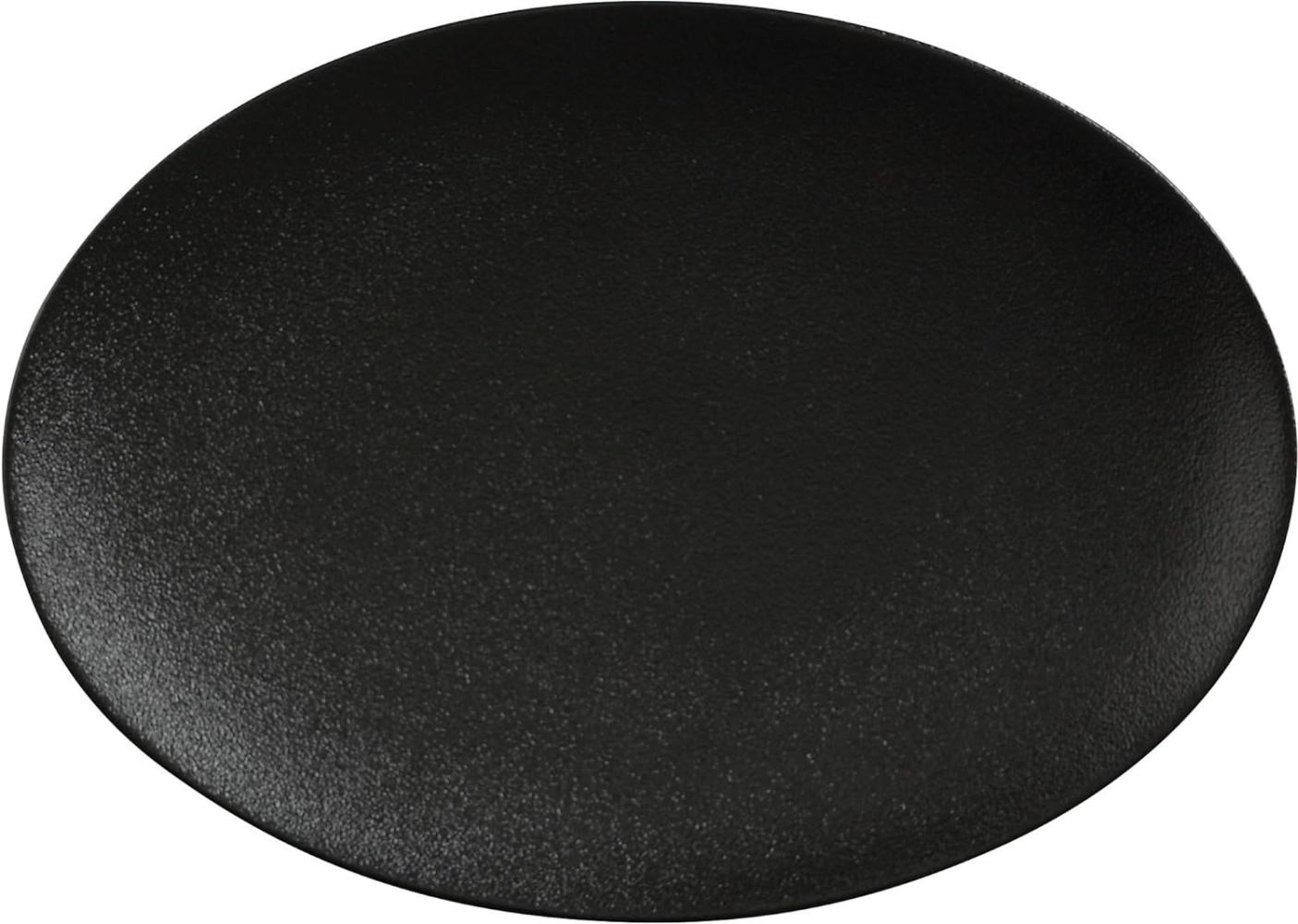 Maxwell & Williams AX0205 CAVIAR BLACK Platte oval, 30 x 22 cm, Premium-Keramik Bild 1