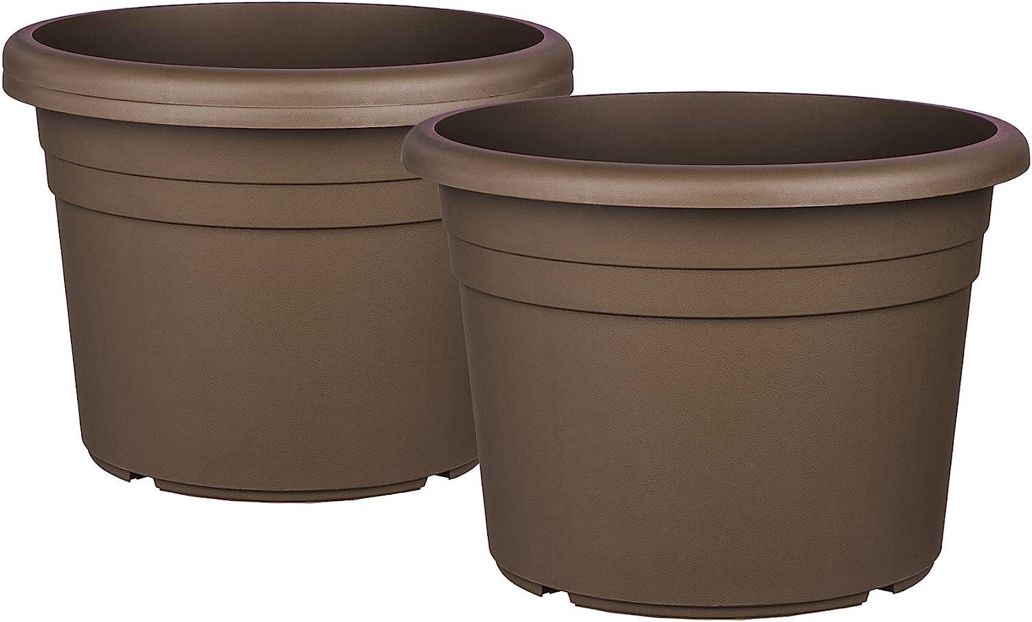 3x Blumentopf Ø 45 cm Farbe Taupe Kunststoff Pflanztopf Containertopf Übertopf P Bild 1