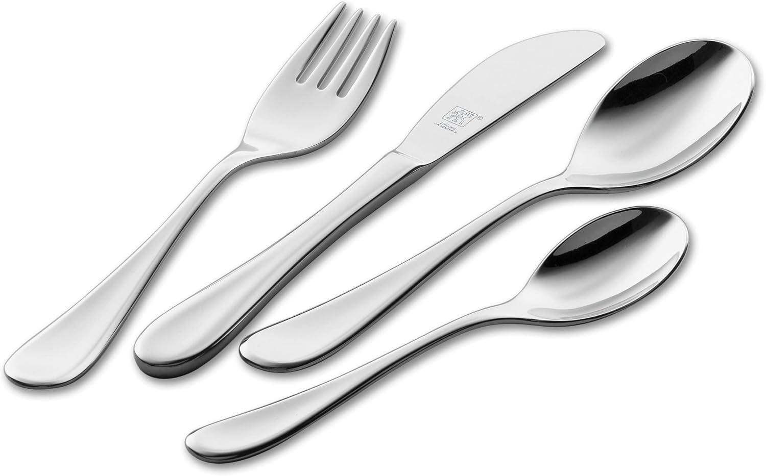 ZWILLING 1026658 Filou Kinderbesteck Set, 4-teilig, Für Kinder ab 3 Jahren, 18/10 Edelstahl [plastikfreie Verpackung] Bild 1