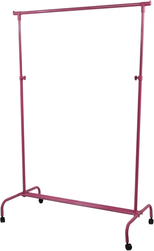 Home Vida Verstellbarer Kleiderständer für Einzelkleiderständer, Rosa Bild 1