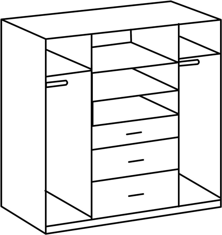 Kleiderschrank CLICK Weiß Sonoma Eiche sägerau 180 cm Bild 1