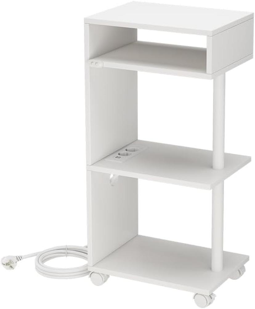 Vicco Nachttisch Barion Weiß 38 x 78 cm Bild 1