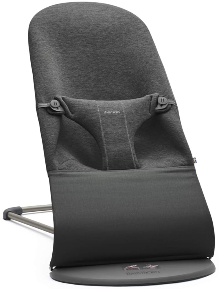 BabyBjörn Bliss Jersey Wippe Holzkohle Grau Grau dunkel 1 Bild 1