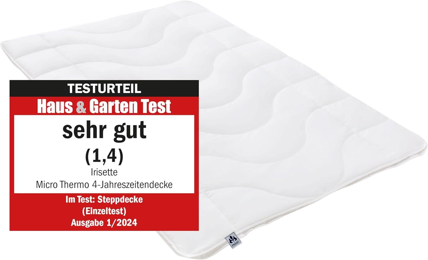 Irisette Micro Thermo warme Duo Winterdecke, Steppbett mit Bezug aus softer Microfaser, 220 x 240 cm, Öko Tex zertifiziert, Produziert nach deutschem Qualitätsstandard Bild 1