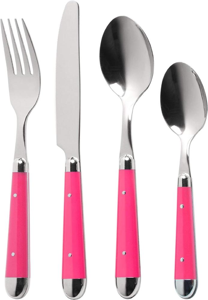 Premier Housewares Brvasserie Besteckset, 16-teilig Hot Pink Bild 1