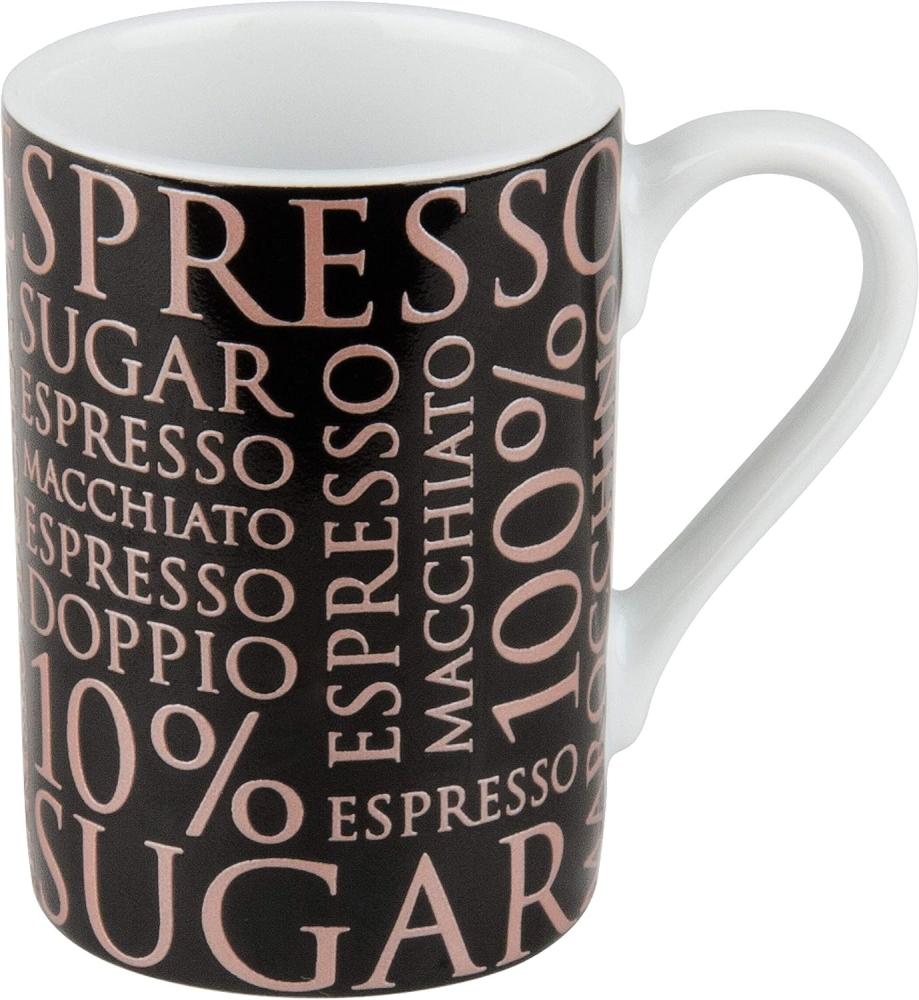 Könitz 100% Coffee Rosé Black Minipresso Becher, Tasse, Espressotasse, Porzellan, Schwarz Rosé, 90 ml, 11 1 353 1810 Bild 1