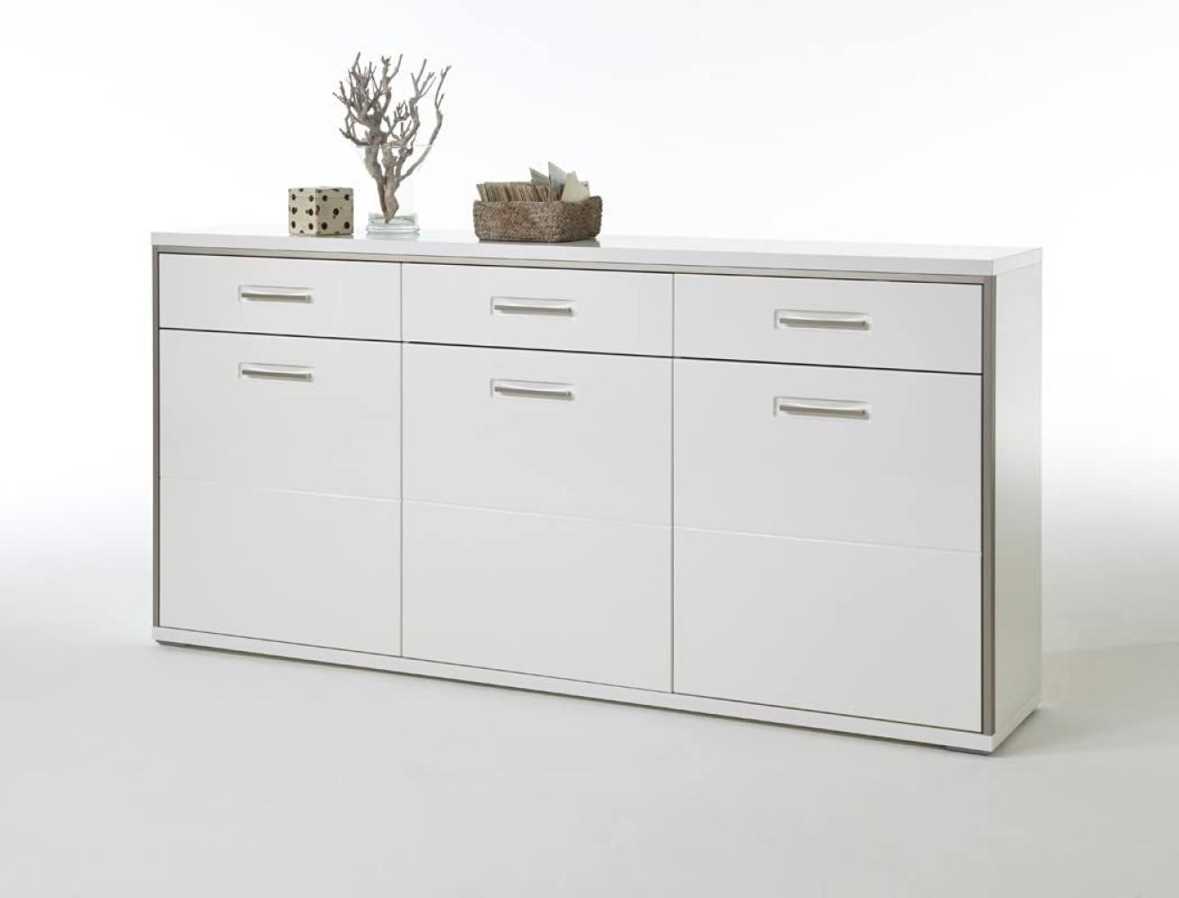 Sideboard Travis 1 weiß Hochglanz 184x89x45 cm Anrichte Wohnzimmer Bild 1