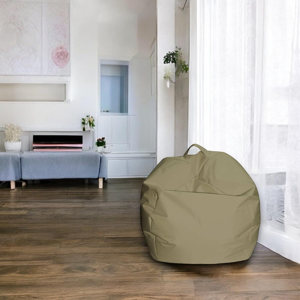 Dmora Eleganter Sitzsack, beige Farbe, Maße 65 x 50 x 65 cm Bild 1