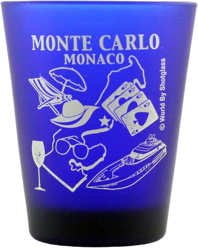 Monte Carlo Monaco Cobalt Blue Shot Glass by World By Shotglass Bild 1