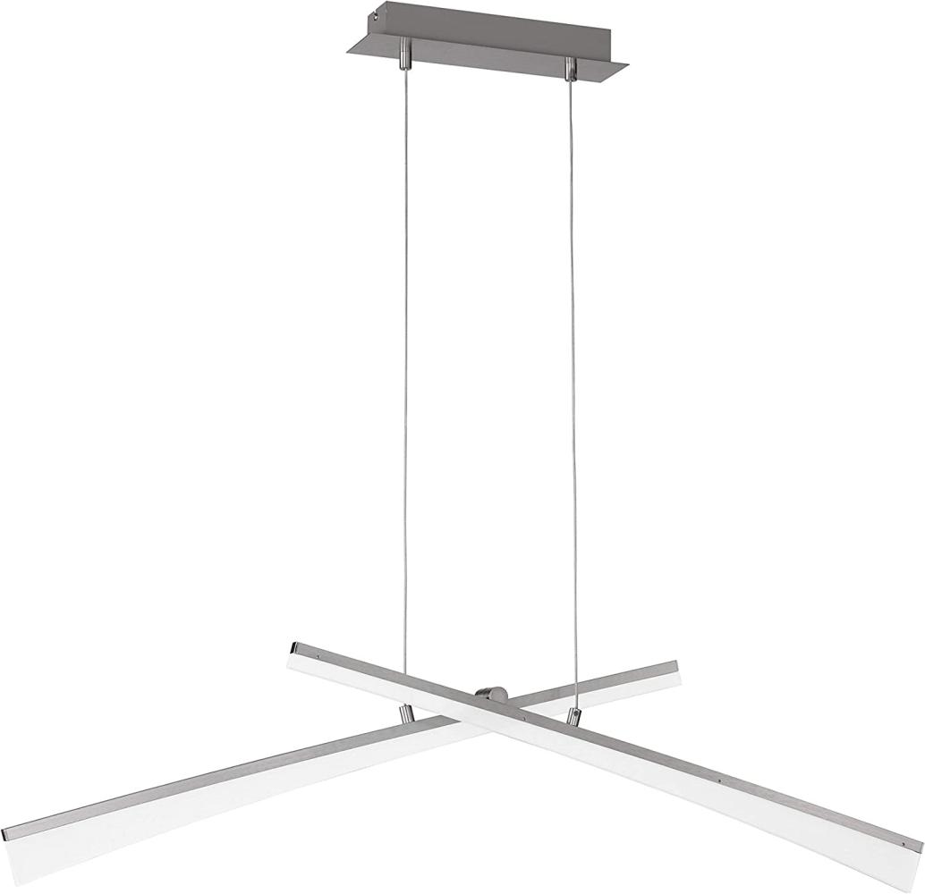 LED Hängelampe, nickel matt, beweglich, H 150 cm Bild 1