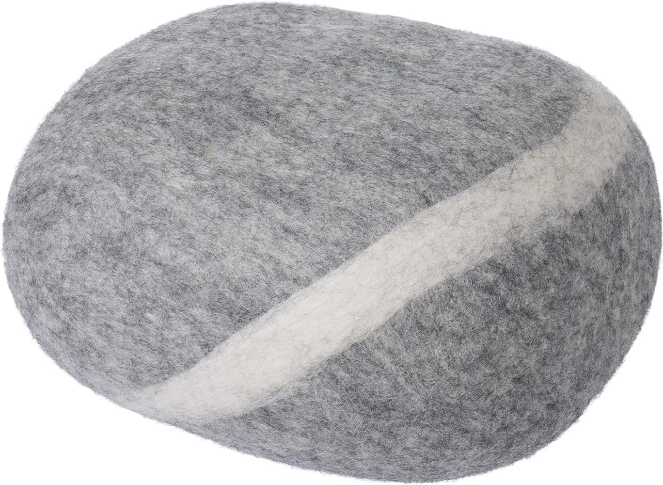 myfelt Hocker Pouf Carl Kieselstein Filz Hellgrau (S) A-KS-018-S Bild 1