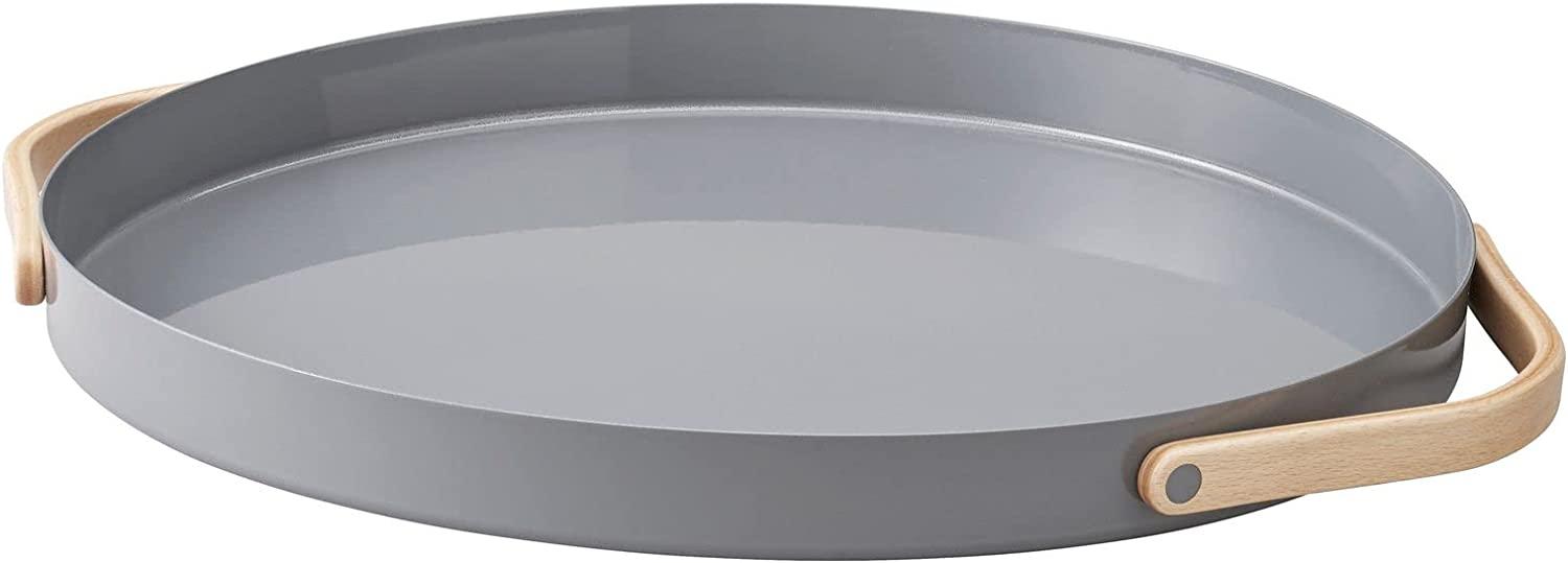 Stelton Emma Tablett, Serviertablett, Servierplatte, Platte, Edelstahl, 35 cm, Grau, X2171 Bild 1