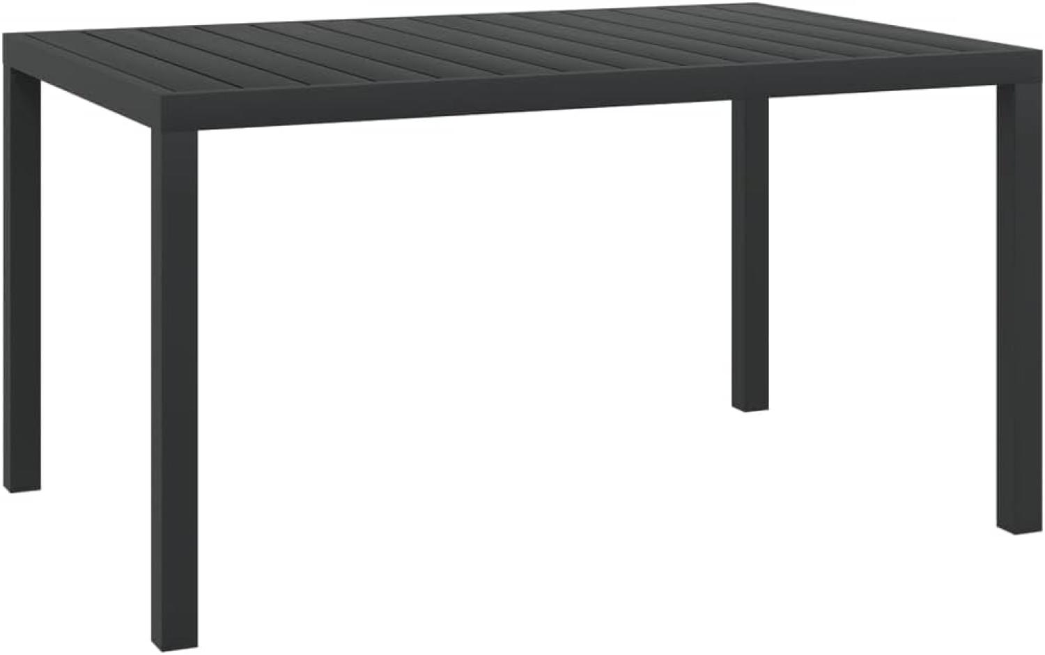 vidaXL Gartentisch Schwarz 150x90x74 cm Aluminium und WPC 42791 Bild 1
