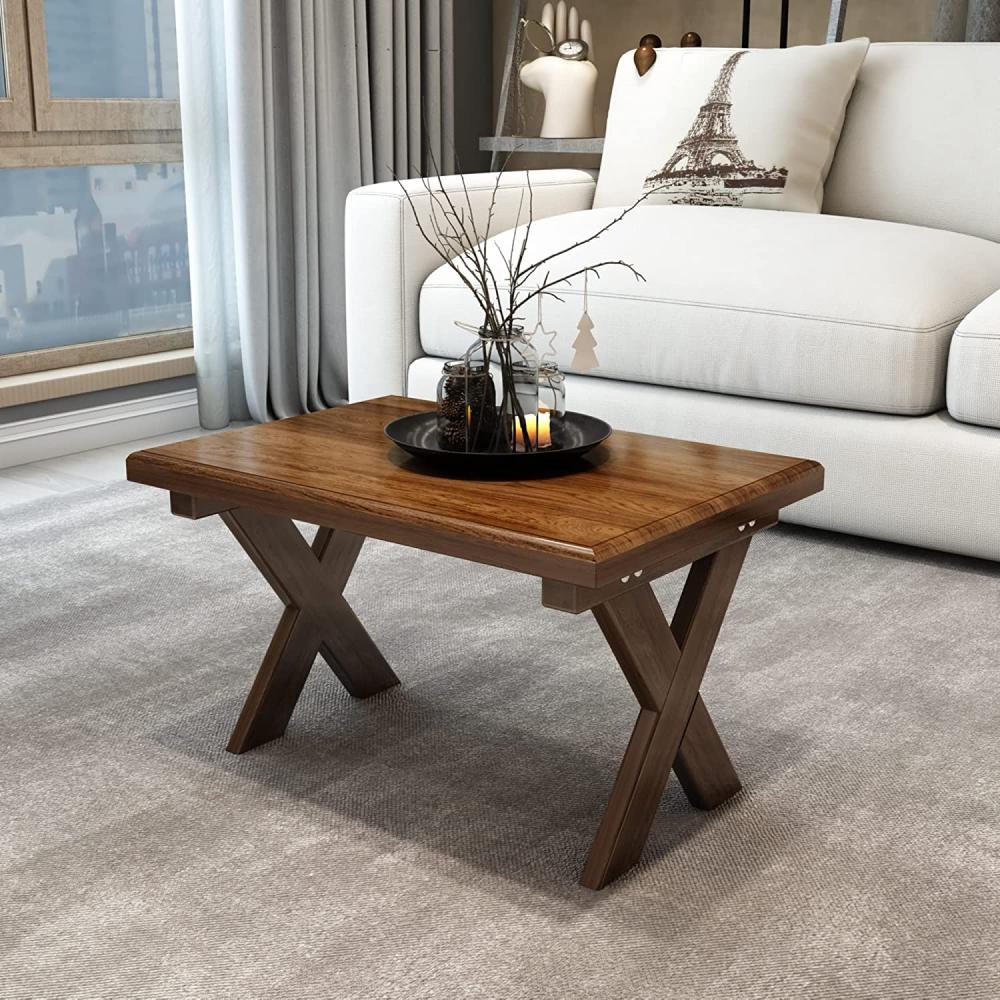 Couchtisch Tommerup 75 x 50 x 45 cm Dunkler Holzton [en. casa] Bild 1