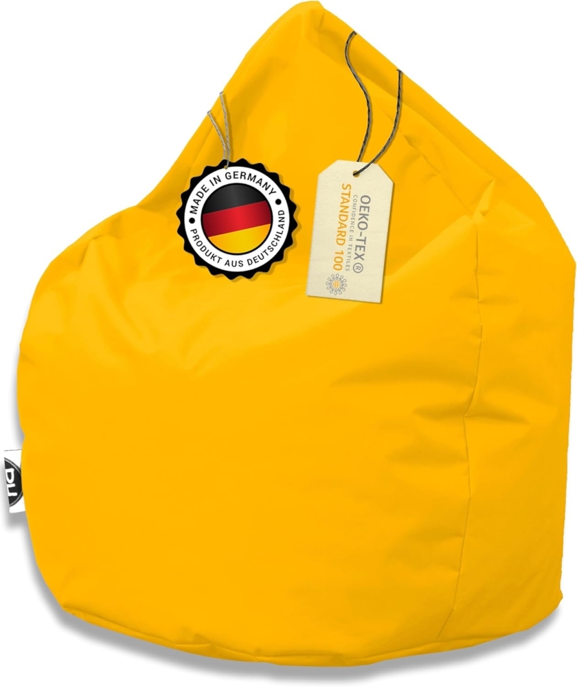 PATCH HOME Patchhome Sitzsack Tropfenform - Gelb für In & Outdoor XXXL 480 Liter - mit Styropor Füllung in 25 versch. Farben und 3 Größen Bild 1