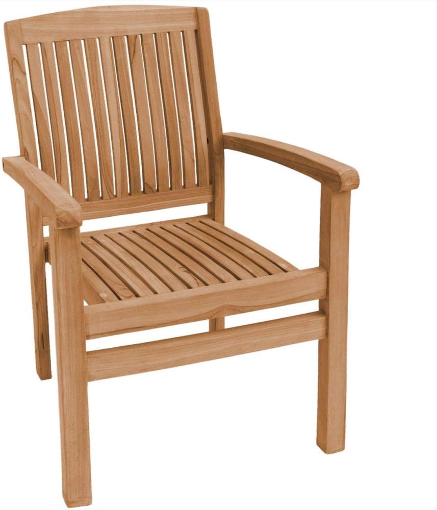 2 Stück Stapelstühle Bari Teak Massivholz von Teako Design Bild 1