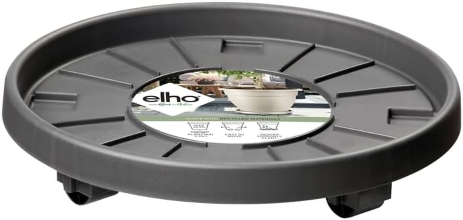 Elho Blumentopfuntersetzer Planttaxi Untersetzer mit Rollen 30 - 40 cm, 1-tlg, rollen zum Schieben von Blumentöpfen Bild 1