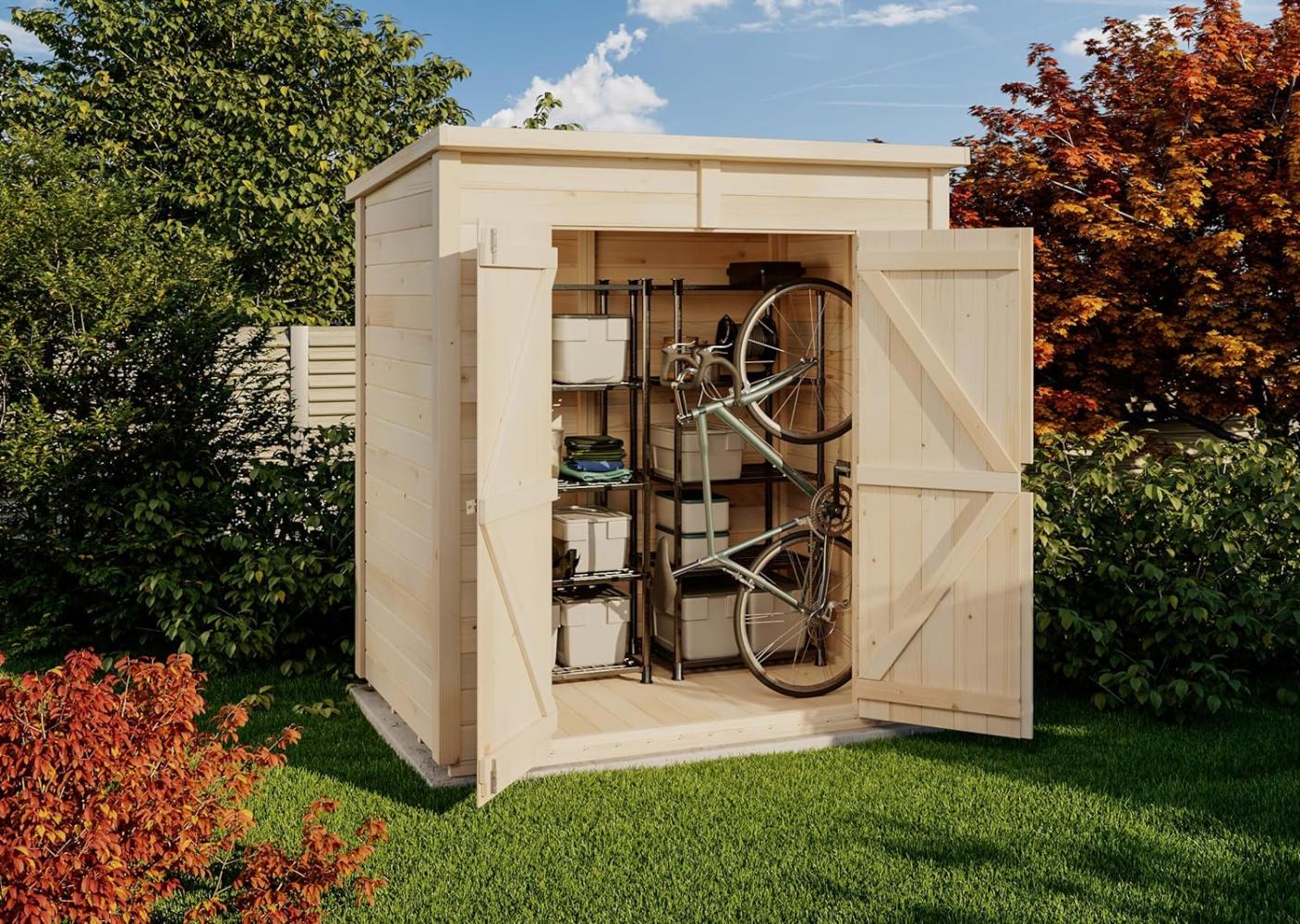 Storehaus Gerätehaus Sepp Gerätehaus aus Holz Geräteschrank mit 12 mm Wandstärke FSC zertifiziert Gartenhaus mit Montagematerial Bild 1