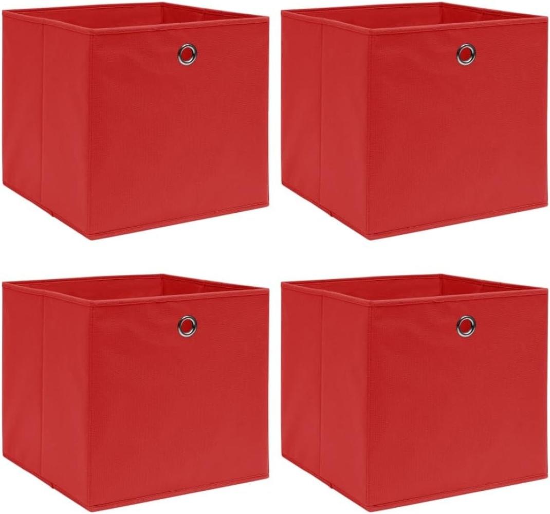 vidaXL Aufbewahrungsboxen 4 Stk. Rot 32x32x32 cm Stoff 288361 Bild 1