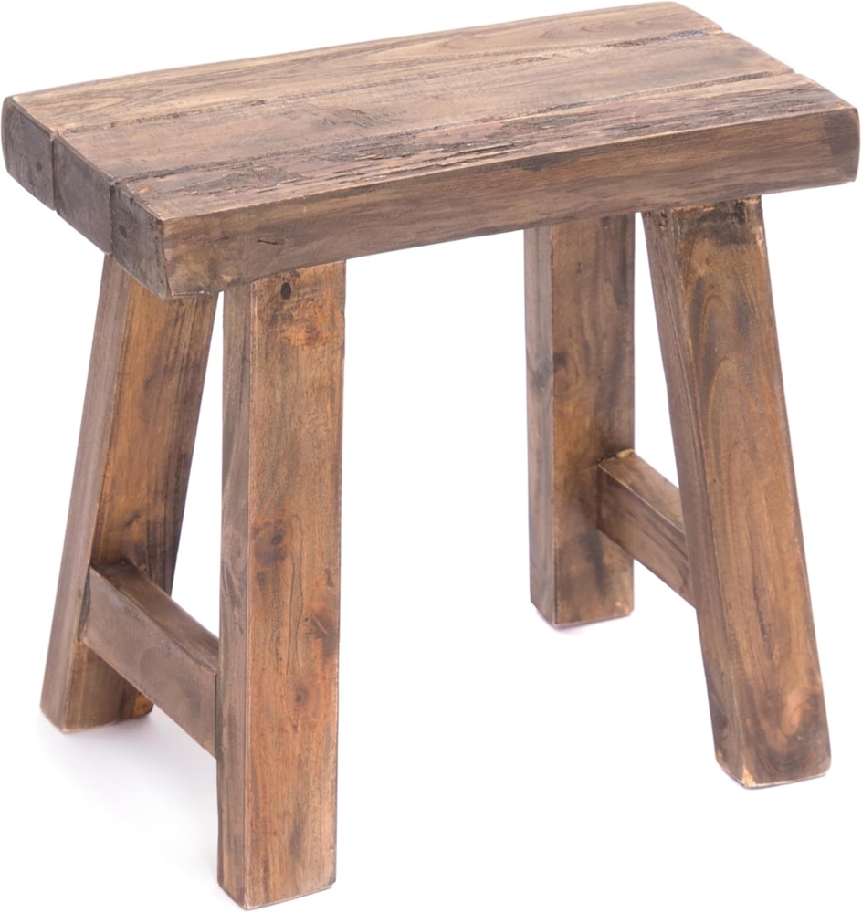 DESIGN DELIGHTS Hocker SITZHOCKER "RUSTIC", 41 cm, Braun, Holz massiv, Holz Hocker Bild 1