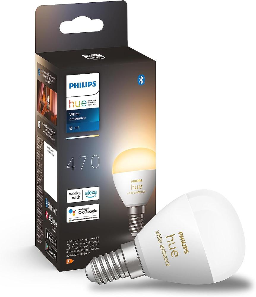 Philips Hue White Amb. E14 Luster Tropfen Einzelpack 470lm Bild 1