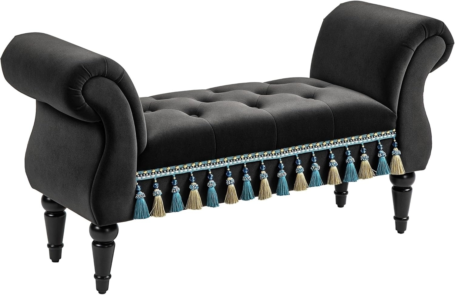HOMCOM Polsterbank Hockerbank, Polyester Kautschuk (Sitzbank, 1-St, Flurbank), für Schlafzimmer, Hellgrau Bild 1