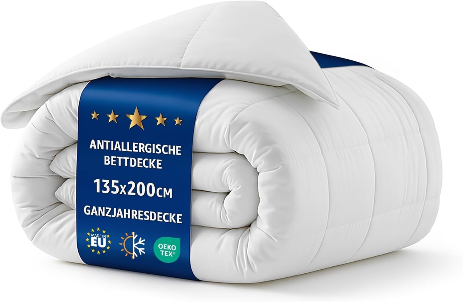 Amazinggirl Bettdecke 135x200 Ganzjahresbettdecke – Weiche atmungsaktive Steppbettdecke für Allergiker, kuschelige Decke mit Füllung, Oeko-Tex Zertifiziert Bild 1