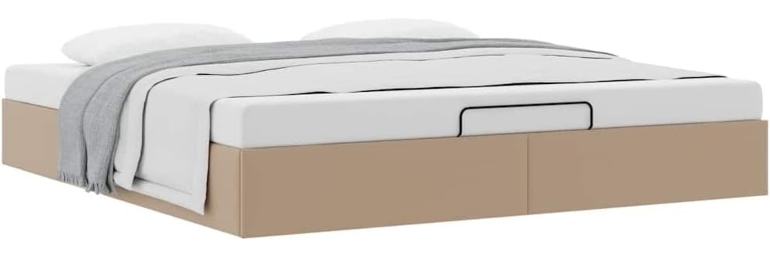 Ottoman-Bett ohne Matratze Cappucino 200x200 cm Kunstleder 3310823 Bild 1