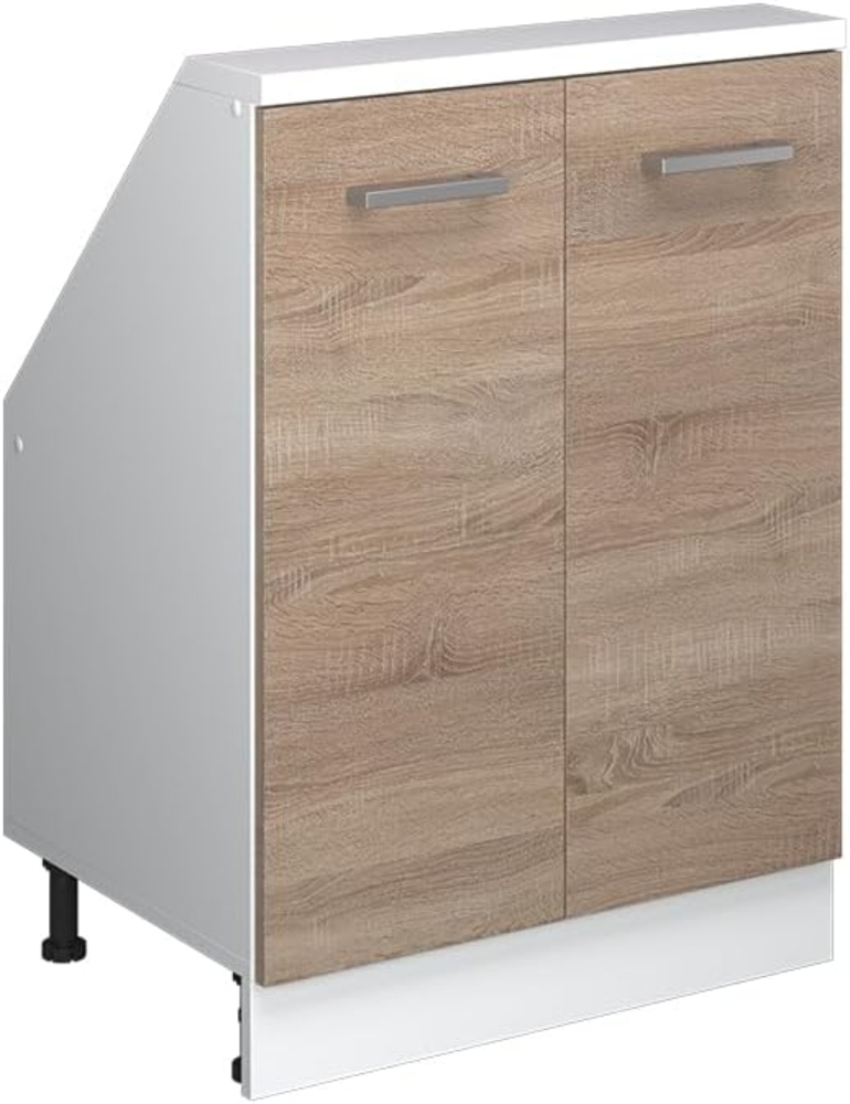 Dachschrägenschrank Rion Sonoma/Weiß mit 2 Türen Vicco Bild 1