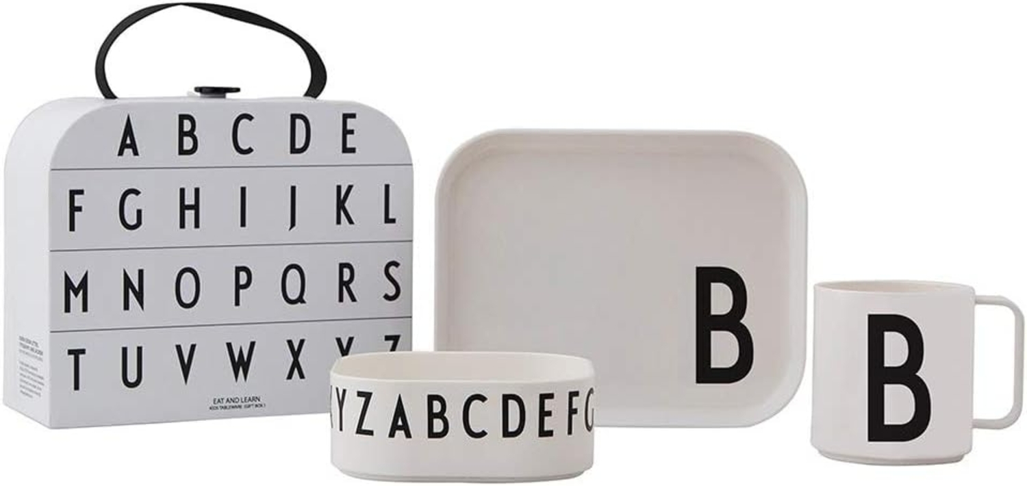 Design Letters Tritan Suitcase | Weihnachtsgeschenke für Kinder, Personalisierte Geschenke Baby | Trinklernbecher, Kinderteller & Kinderschale | Kindergeschirr | Baby Geschenk, Taufgeschenke | B Bild 1