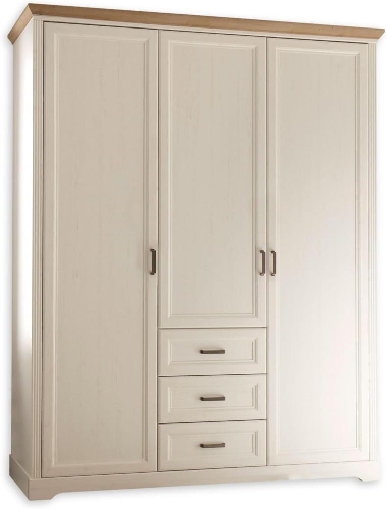 Jasmin Babyzimmer Kleiderschrank in Anderson Pinie Optik, Artisan Eiche Optik - Vielseitiger Drehtürenschrank im Landhausstil mit viel Stauraum - 164 x 205 x 63 cm (B/H/T) Bild 1