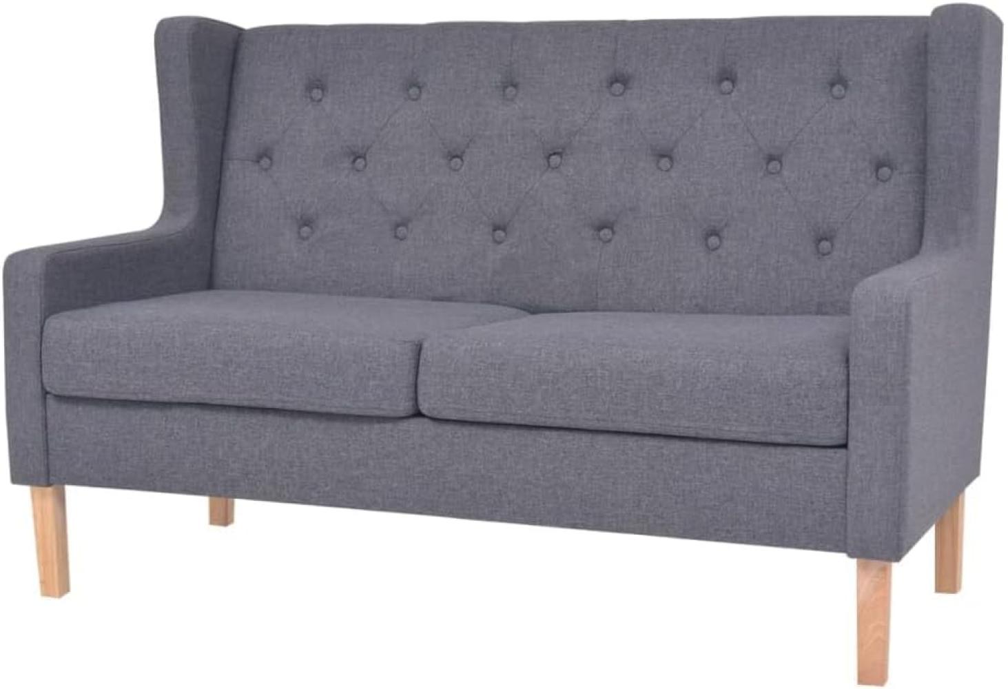 vidaXL Sofa 2-Sitzer Stoff Grau 245453 Bild 1