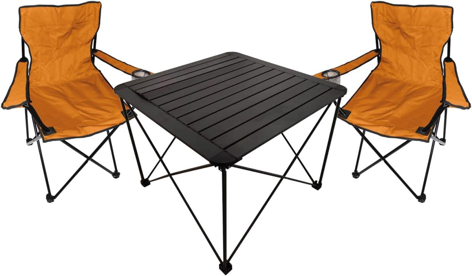 3teiliges Campingmöbel Set Campingtisch Campingstuhl L70xB70xH56cm Bild 1