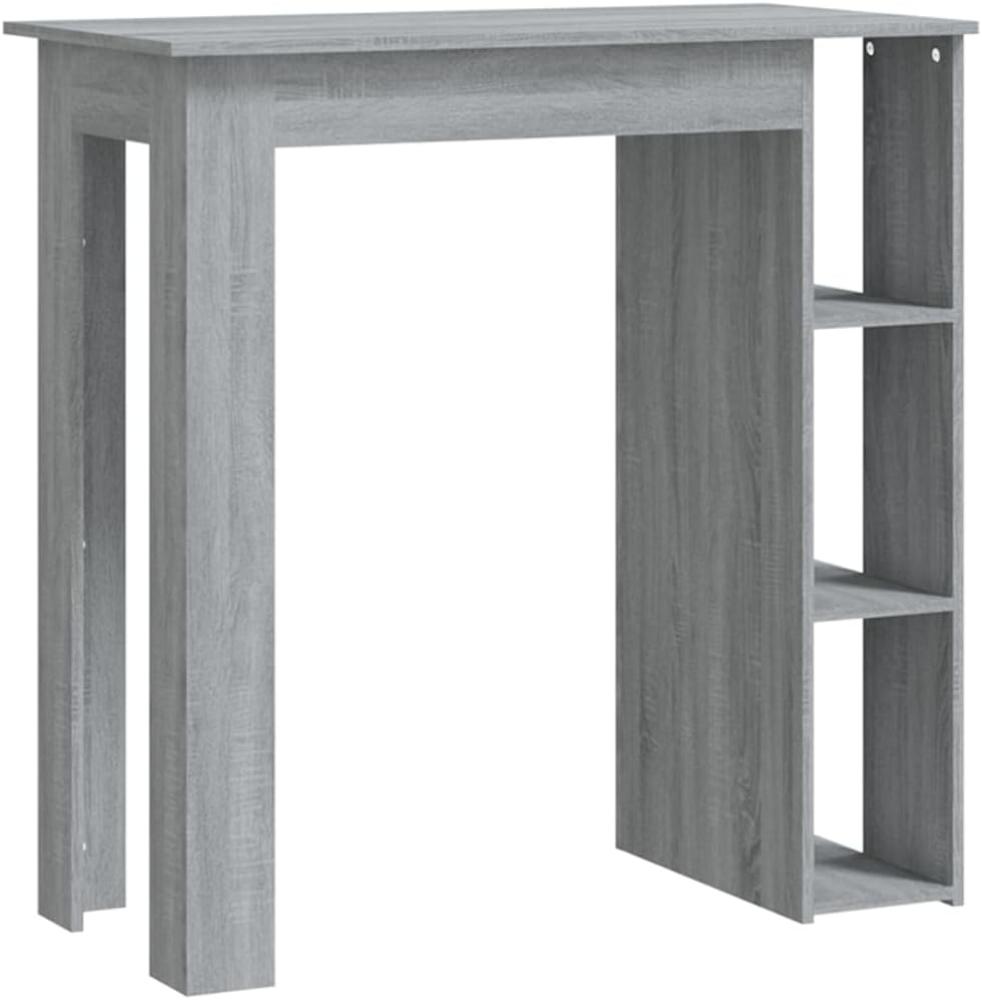 vidaXL Bartisch mit Regal Grau Sonoma 102x50x103,5 cm Holzwerkstoff 812964 Bild 1