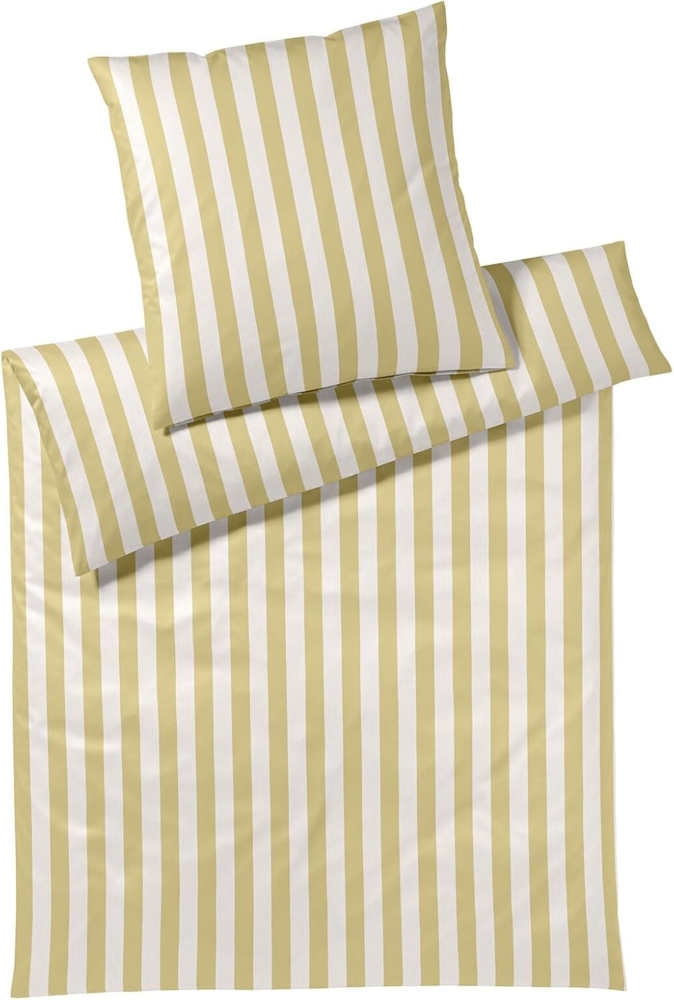 elegante Mako Jersey Bettwäsche Join gelb|135x200 cm + 80x80 cm Bild 1