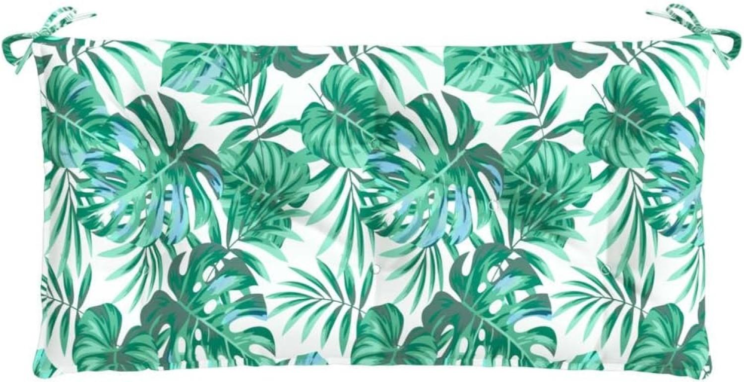 vidaXL Gartenbank-Auflage Blattmuster 100x50x7 cm Oxford-Gewebe 378930 Bild 1