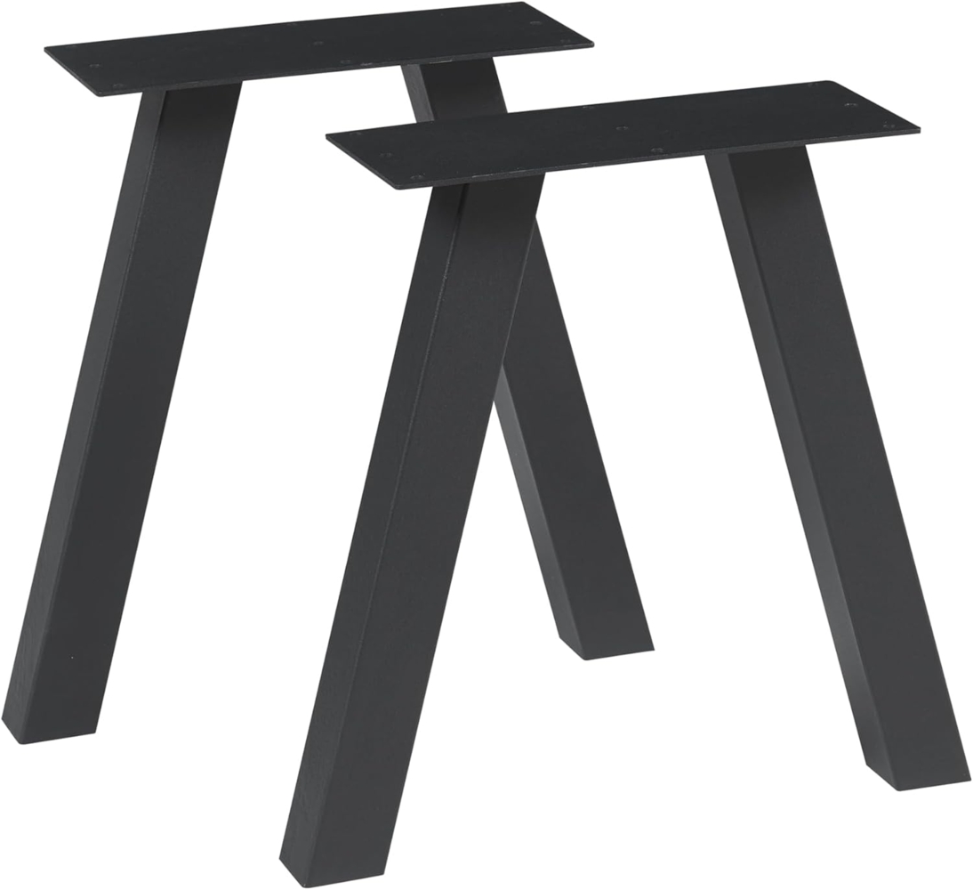 Tischgestell 2er Set Mariager 42x40cm Schwarz [en. casa] Bild 1