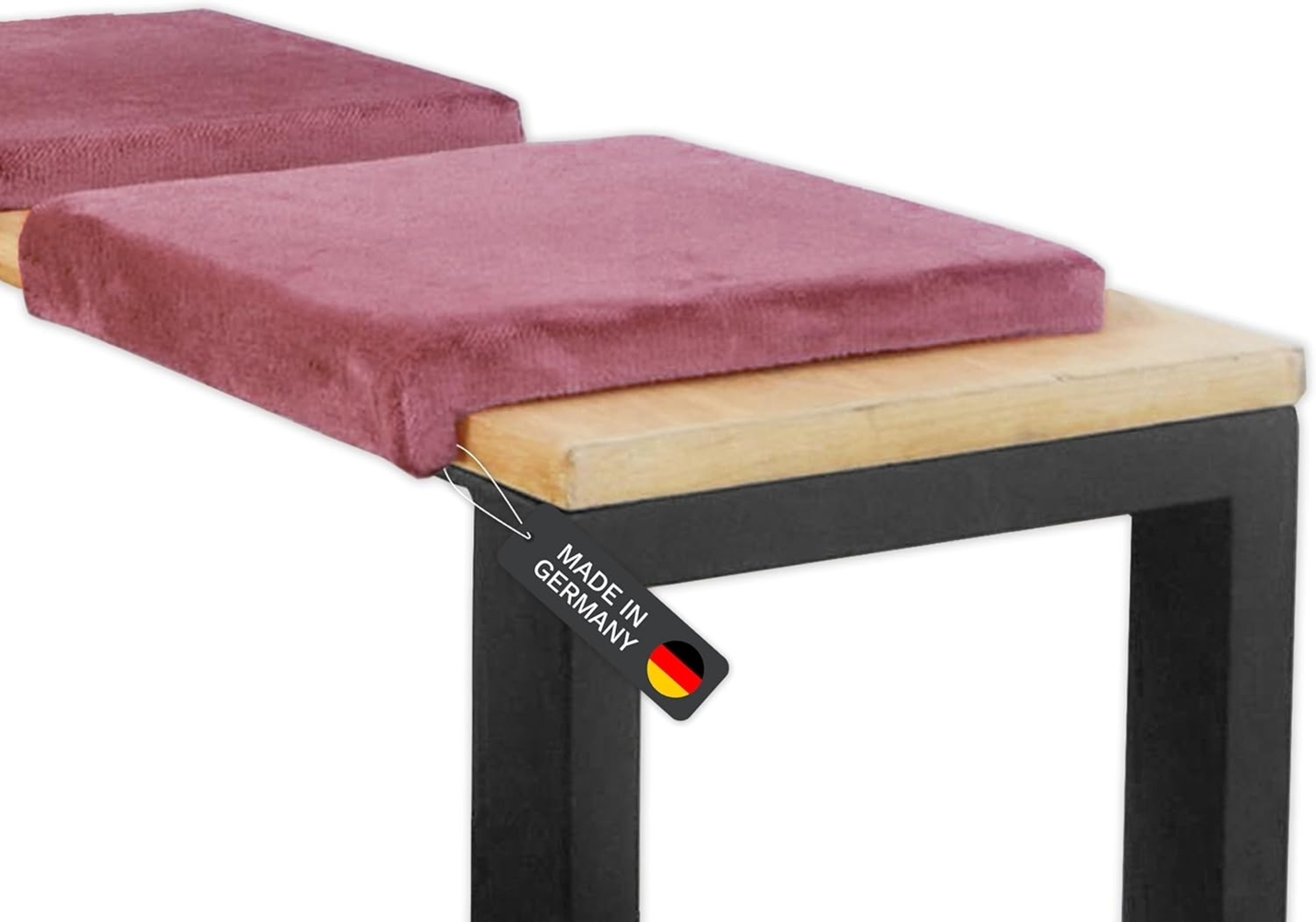 Lycce Bankauflage Klemmkissen, Sitzkissen 40cm breit, 35cm Klemmtiefe - weich gepolstert, (1 St), 1 Klemmleiste, verrutscht nicht, verschiedene Samt Farben Bild 1