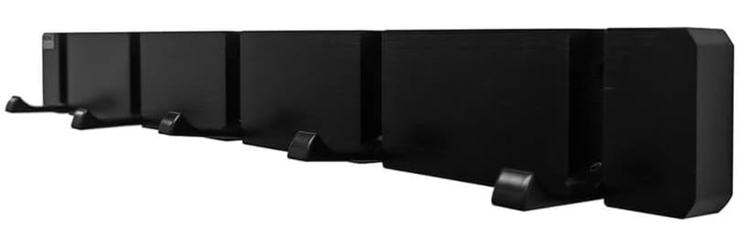 HOME DELUXE Garderobenleiste HOOK inkl. Haken und Magnete - Schwarz Bild 1