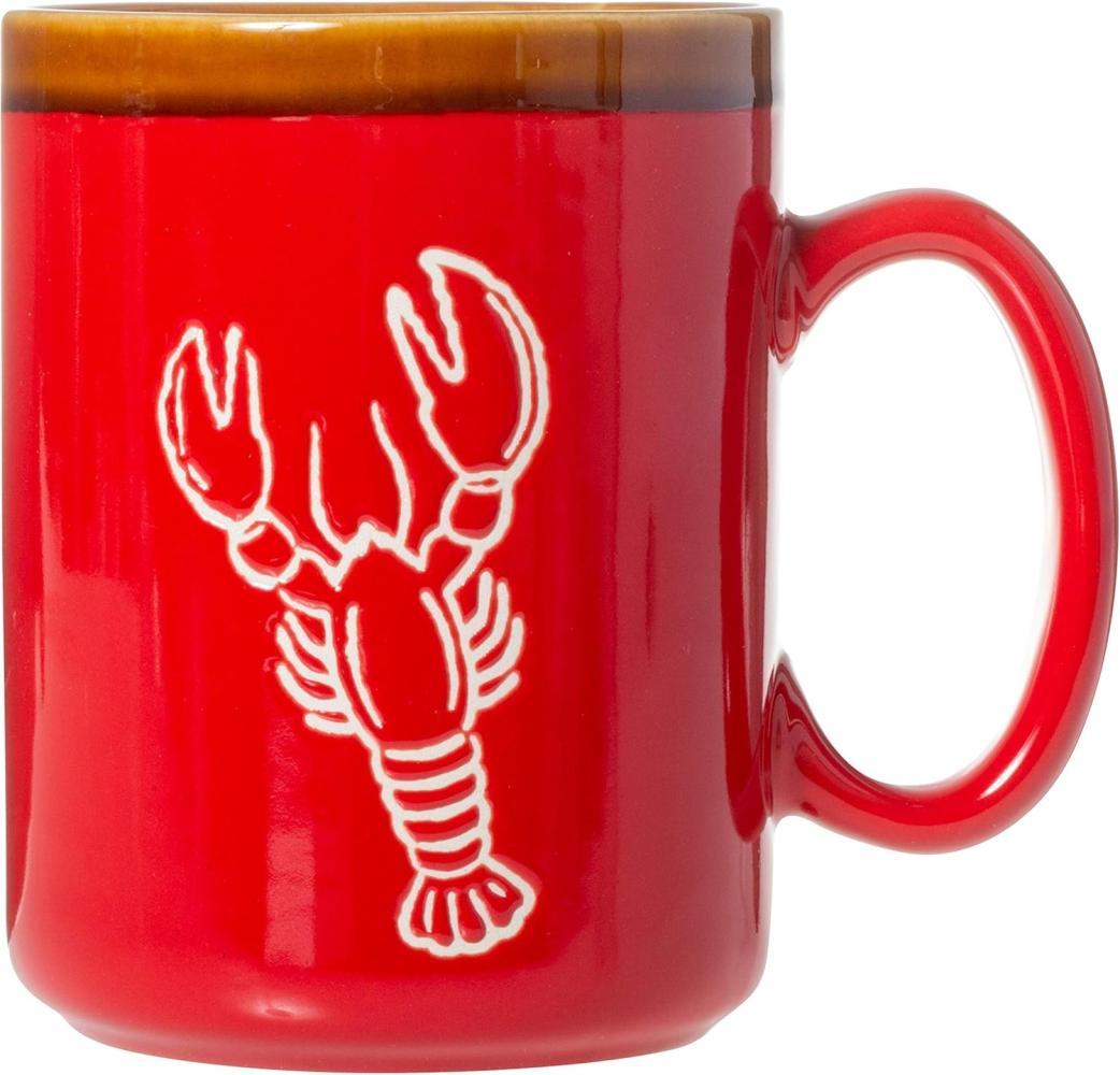 Cape Shore Keramiktasse aus Steingut, handglasiert, ca. 510 ml, verschiedene Designs erhältlich 18 ounce Hummerrot Bild 1