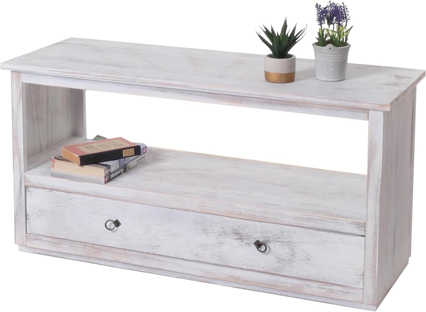 Couchtisch Shabby-Look, Vintage weiß, 53,5 x 110 x 39 cm Bild 1