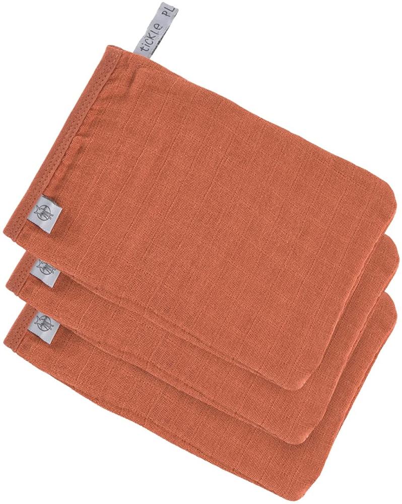 Muslin Wash Glove Set 3 pcs rust Bild 1