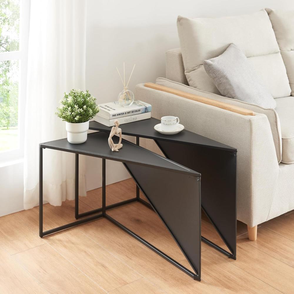Satztisch Kungsör 2er Set Metall Schwarz [en. casa] Bild 1
