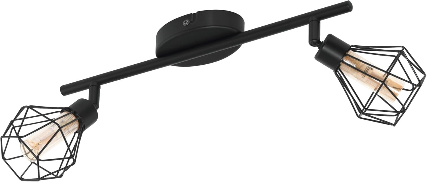 Eglo 32766 Spotleuchte LED ZAPATA 1 G9 2X3W Stahl schwarz, Glas amber L:36cm B:6,5cm Bild 1