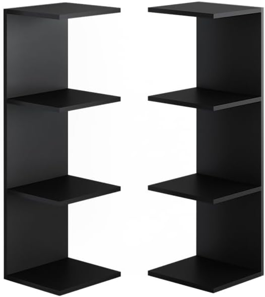 Vicco Bücherregal Paolo, Schwarz, 30 x 95 cm 2er Set Bild 1