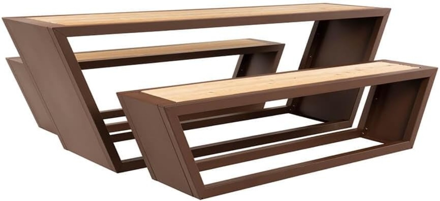 HOME DELUXE Sitzgarnitur aus Stahl und Sibirischer Lärche KOBON - Made in Germany Bild 1