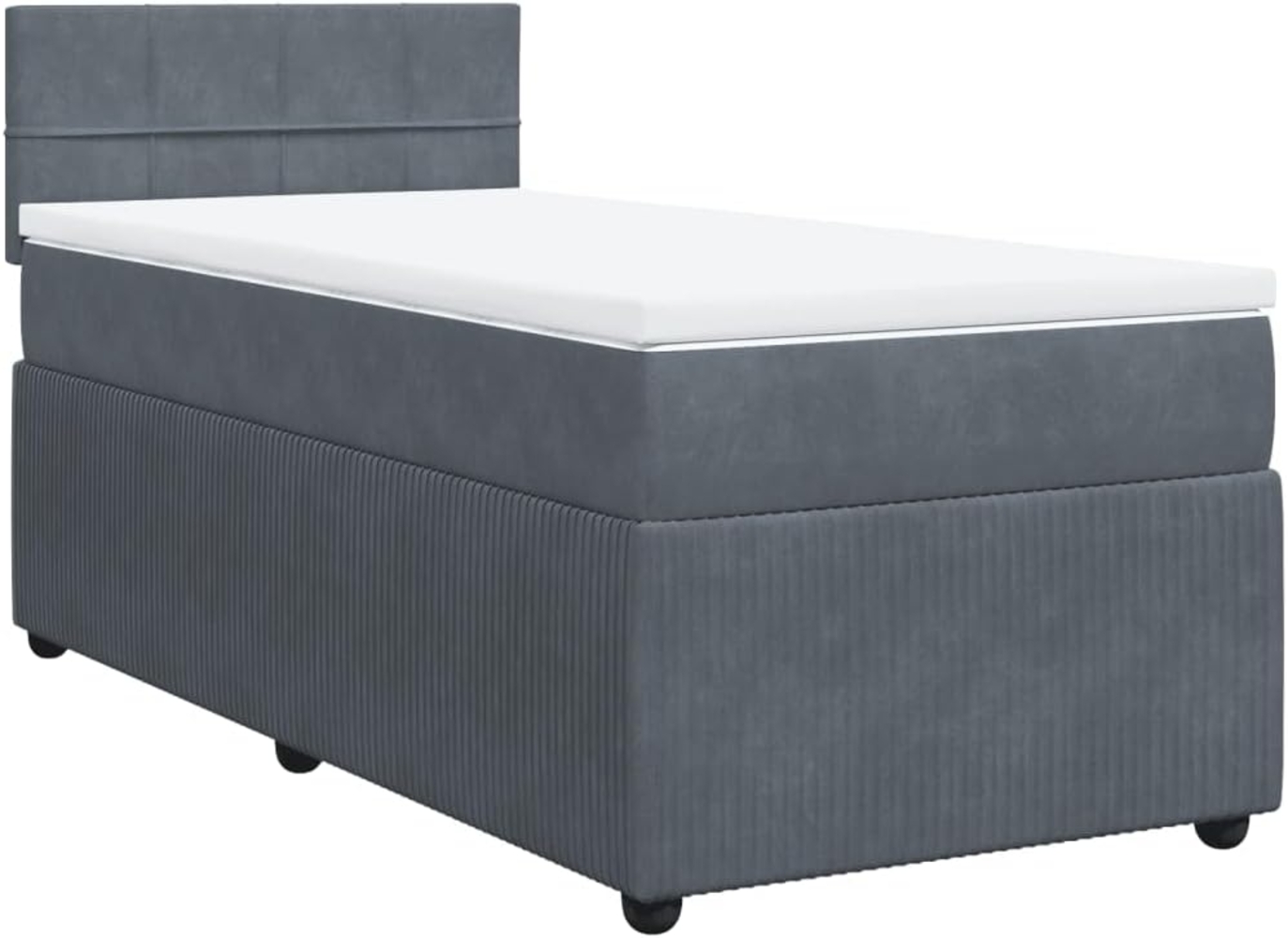 Boxspringbett mit Matratze Dunkelgrau 100x200 cm Samt 3287663 Bild 1