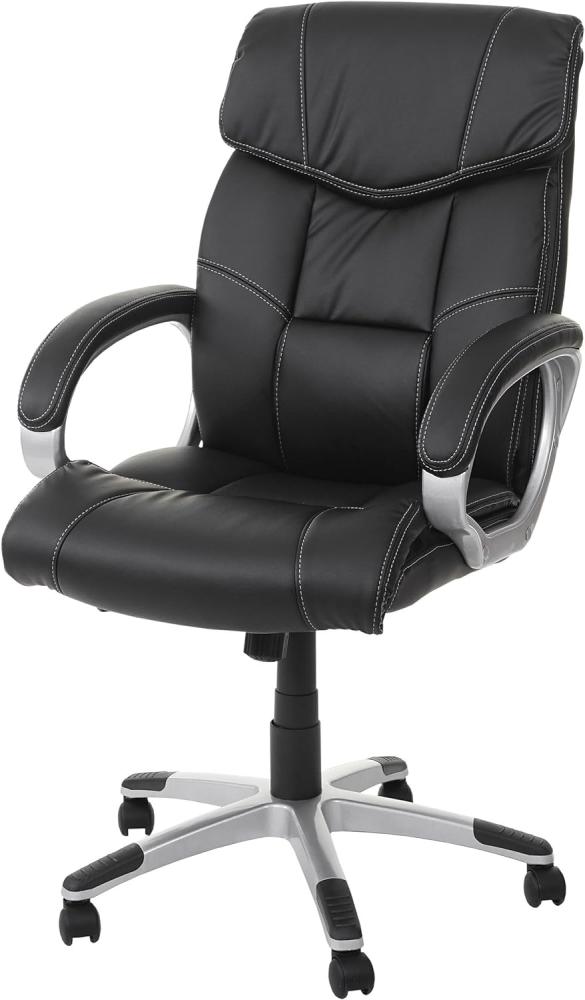 Mendler 'HWC-A71' Chefsessel, Stoff / Textil Wildleder-Optik schwarz, max. 120 kg, FSC® Bild 1