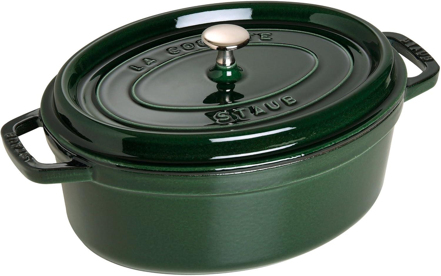 Staub La Cocotte Cocotte 29 cm, oval, Basilikum-Grün, Gusseisen Bild 1