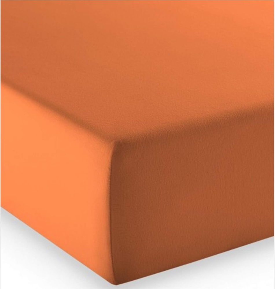 fleuresse Mako-Jersey-Spannlaken Comfort Farbe Terra 5215 Größe: 180x200 cm Bild 1